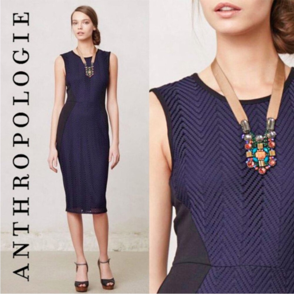 Anthropologie Weston Wear Islington Chevron Dress